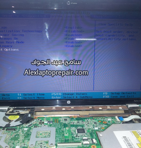 HP dv6 3023 3 600x631 حل مشكلة فقدان اشارة +VGA CORE فى جهاز لاب توب إتش بى HP dv6 3023 