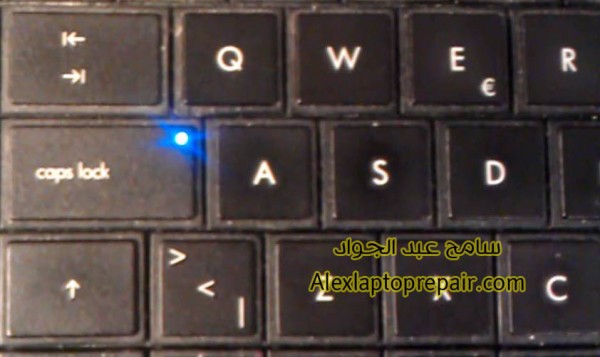 hp caps lick keyboard flashing 600x357 حل مشكلة فقدان اشارة +VGA CORE فى جهاز لاب توب إتش بى HP dv6 3023 