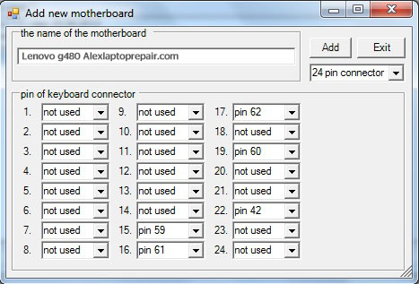 laptop motherboard io kbc